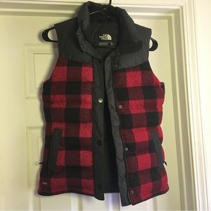 The North Face Vest Buffalo Plaid Down XS